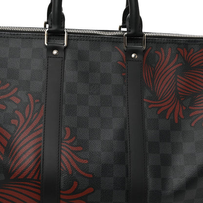 Damier Graphite Rope Keepall Bandouliere 45 Red