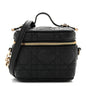 Lambskin Cannage Micro Lady Dior Vanity Case Black