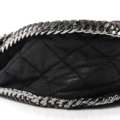 Shaggy Deer Quilted Falabella Shoulder Bag Black