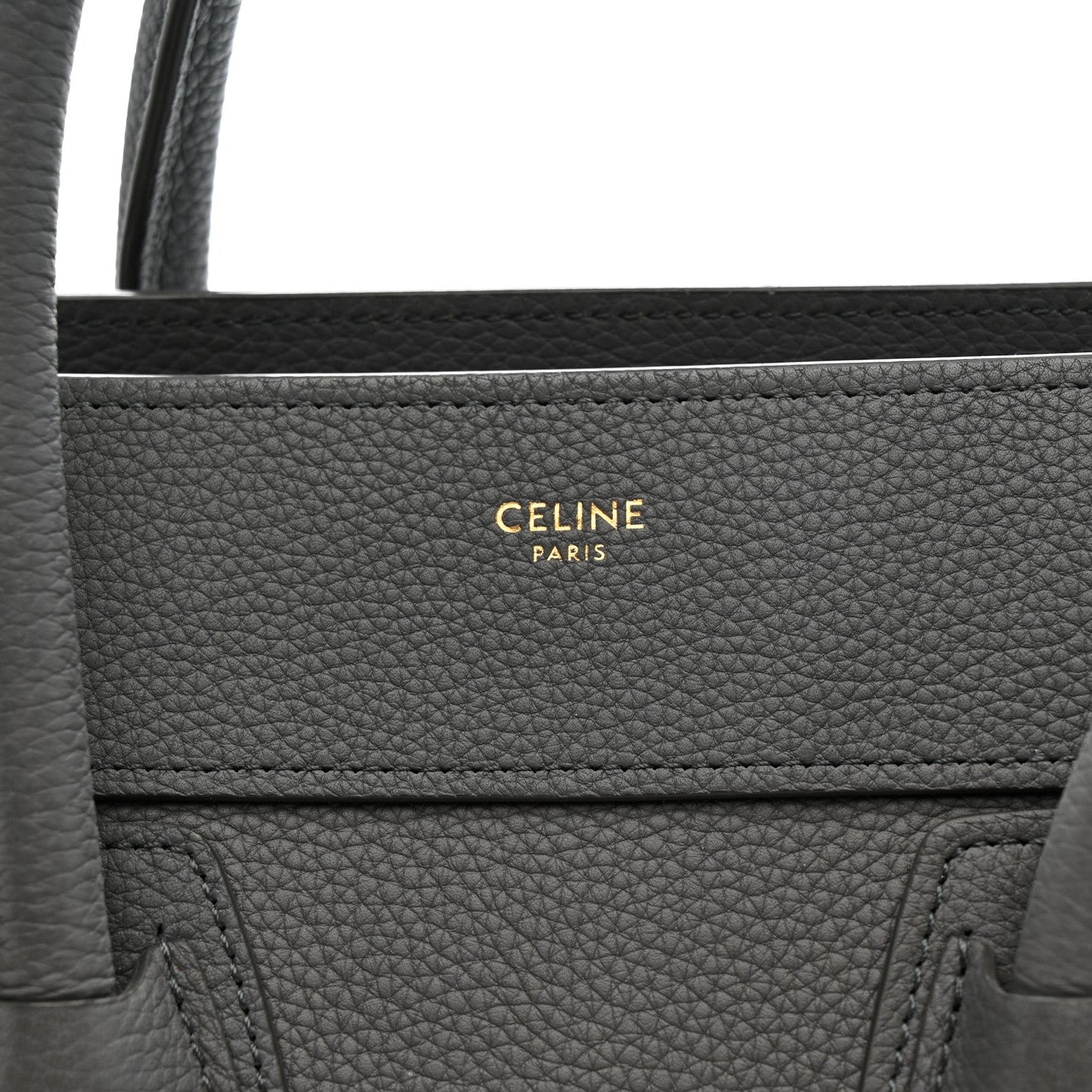 Baby Drummed Calfskin Micro Luggage Kohl