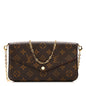 Monogram Pochette Felicie Chain Wallet Fuchsia