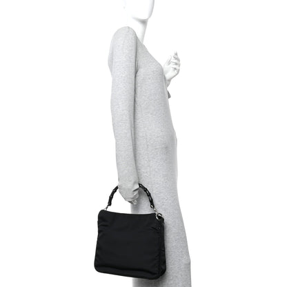 Nylon Bamboo Hobo Black