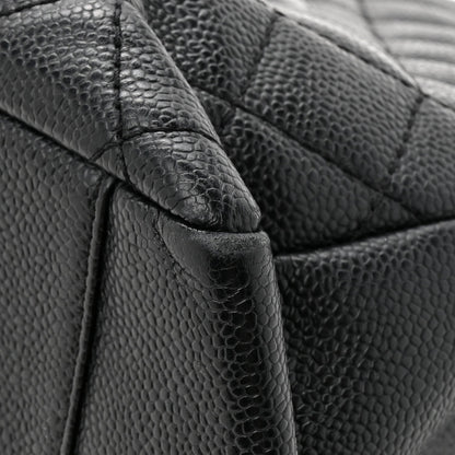 Caviar Quilted Grand Shopping Tote GST Black