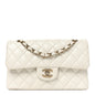 Caviar Quilted Small Double Flap White