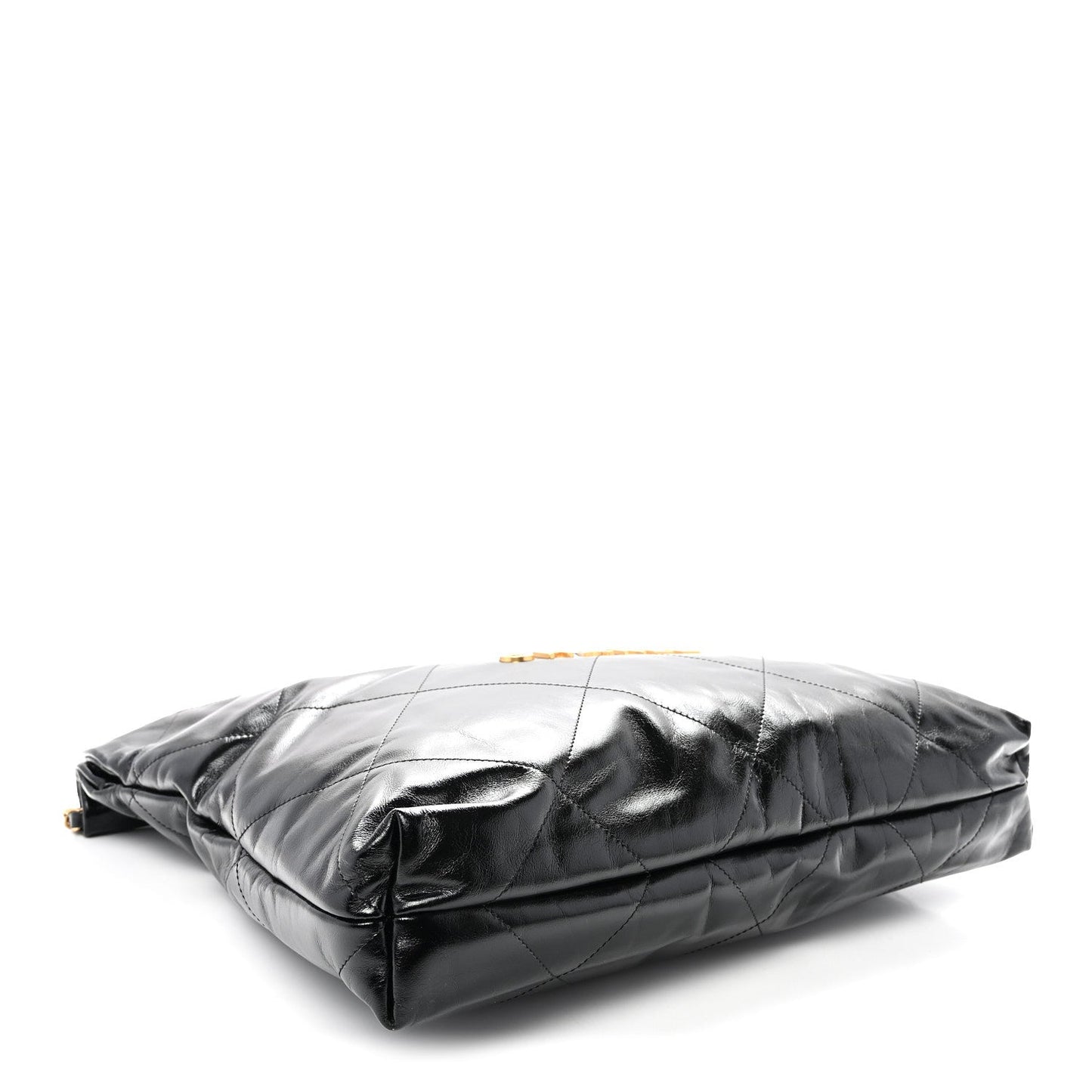 Shiny Calfskin Quilted Chanel 22 Black