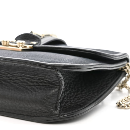 Denim Small Glam Lock Rockstud Flap Deep Denim