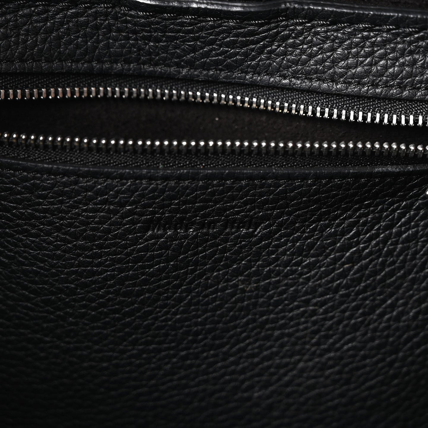 Supple Grained Calfskin Small Big Bag Black