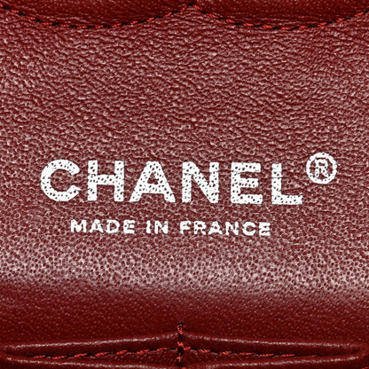Lambskin Quilted Medium Double Flap Red