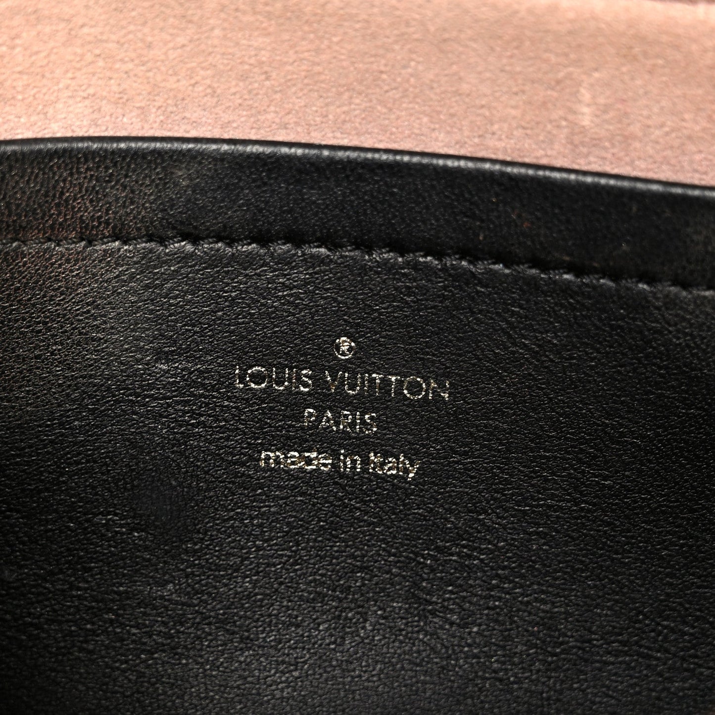 Lambskin Embossed Monogram Pochette Coussin Black