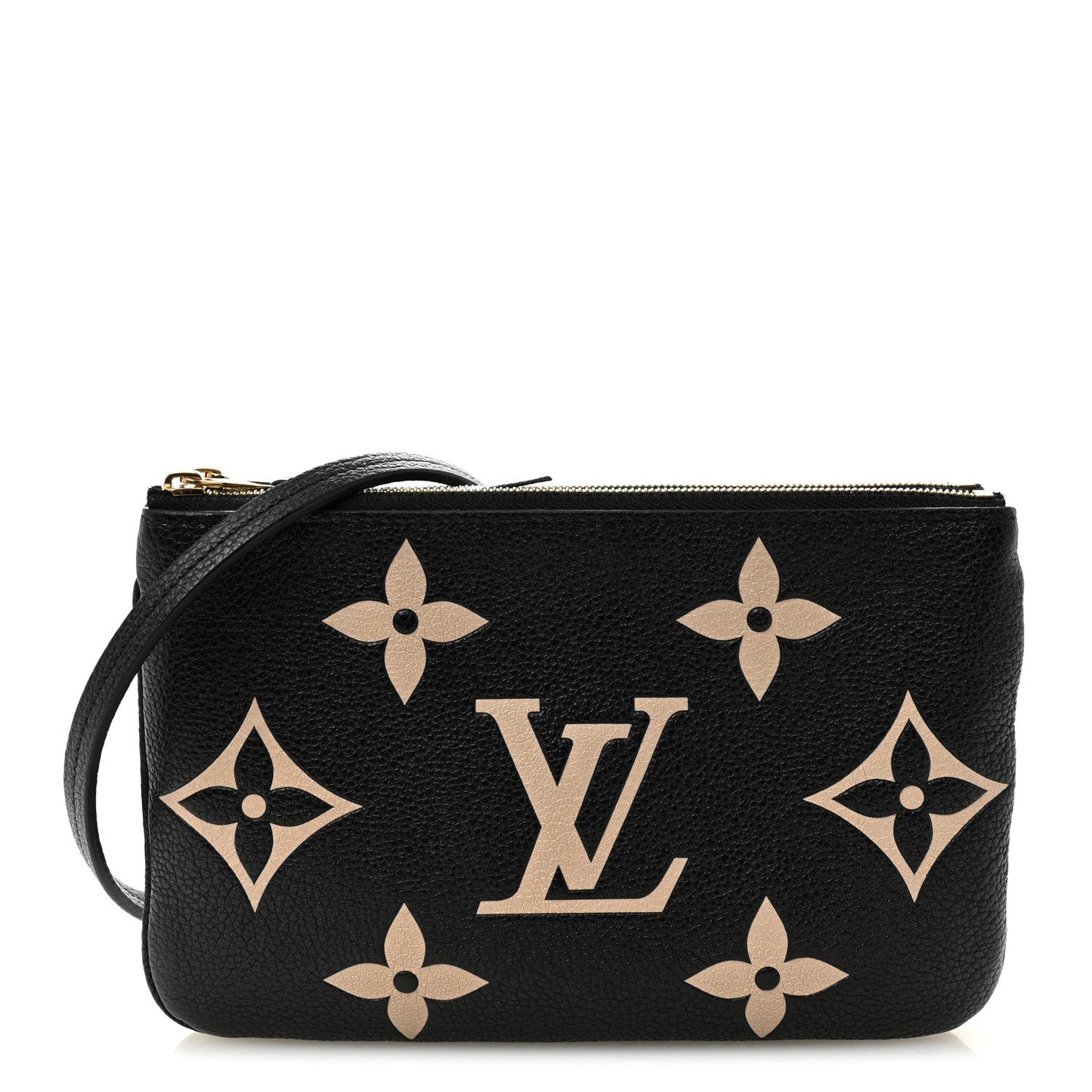 Empreinte Monogram Giant Double Zip Pochette Black Cream