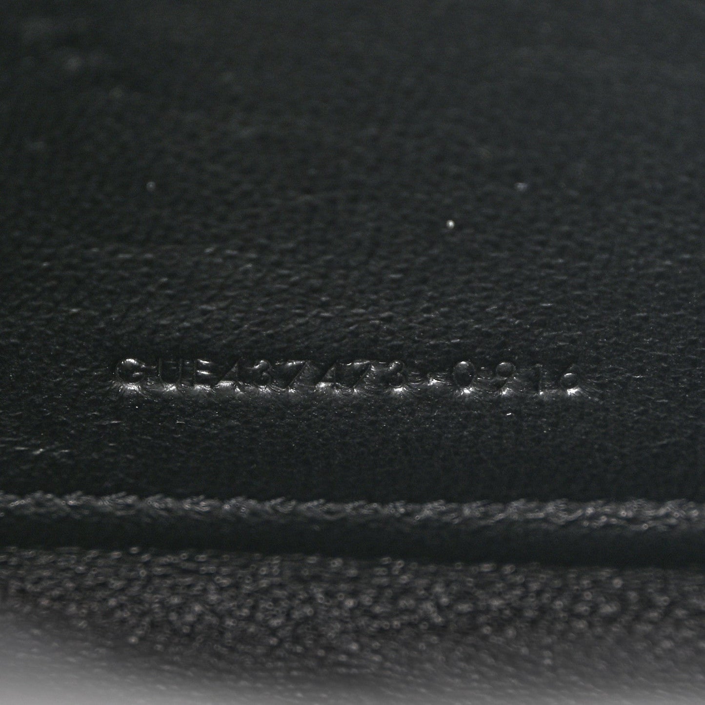 Sheepskin Tri-Quilt Monogram Envelope Chain Wallet Black