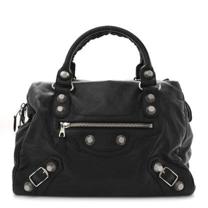 Agneau Giant 21 Silver Hardware Mid Day Black
