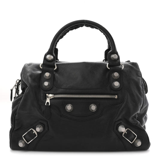 Agneau Giant 21 Silver Hardware Mid Day Black