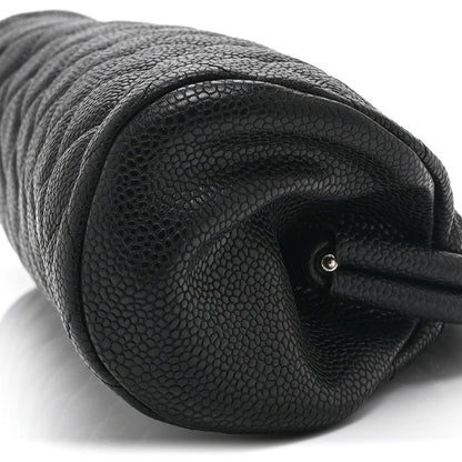 Caviar Quilted Timeless Clutch Black