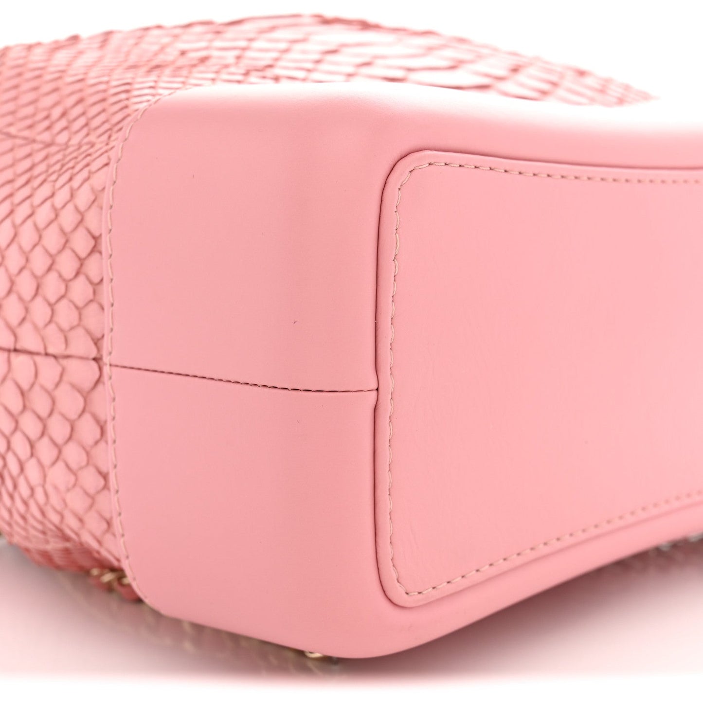 Snakeskin Small Gabrielle Backpack Light Pink
