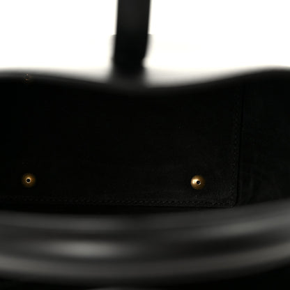 Shiny Calfskin Le 37 Mini Bucket Bag Black