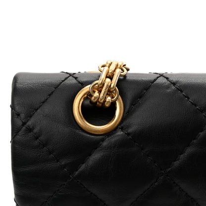 Aged Calfskin Quilted 2.55 Reissue 226 Flap Black