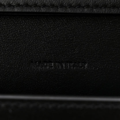 Shiny Calfskin Triomphe Margo Wallet on Chain Black