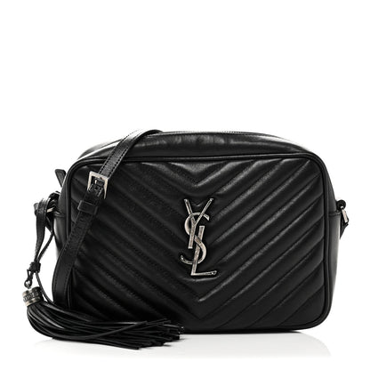 Calfskin Matelasse Monogram Lou Camera Bag Black