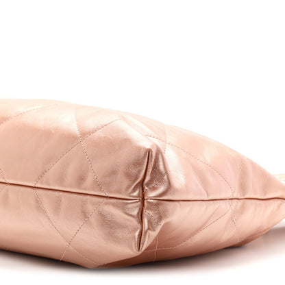 Metallic Calfskin Quilted Chanel 22 Copper