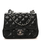 Caviar Quilted Mini Square Flap Black