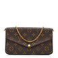 Monogram Pochette Felicie Chain Wallet Fuchsia