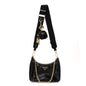 Patent Naplak Re-Edition 2005 Shoulder Bag With Charm Black