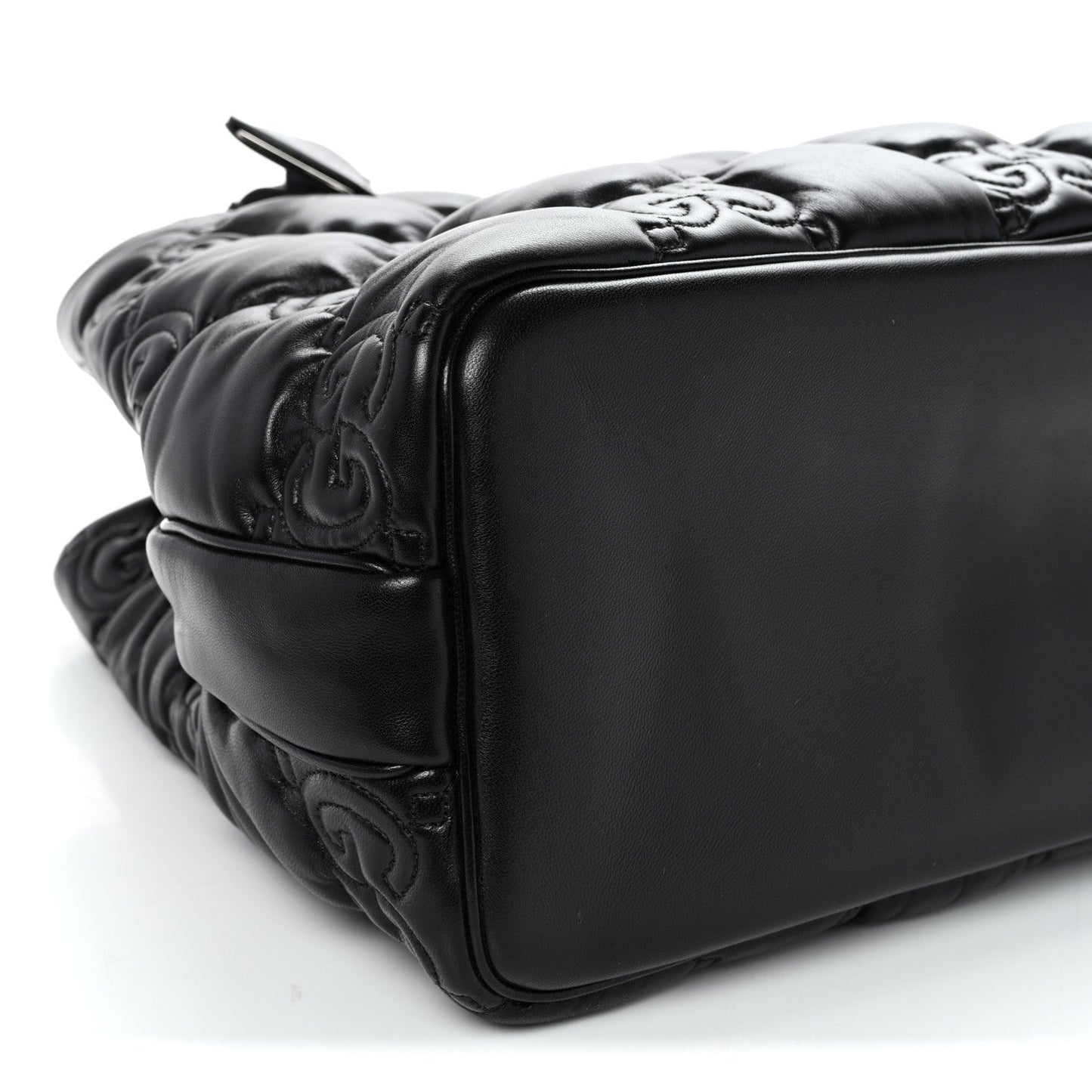 Calfskin GG Matelasse Large Tote Black