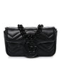 Calfskin Matelasse Monochrome GG Marmont Chain Belt Bag Black