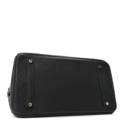 Togo Birkin 35 Black Bleu Agate