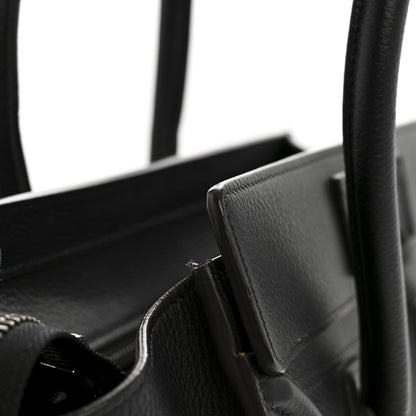 Drummed Calfskin Micro Luggage Black
