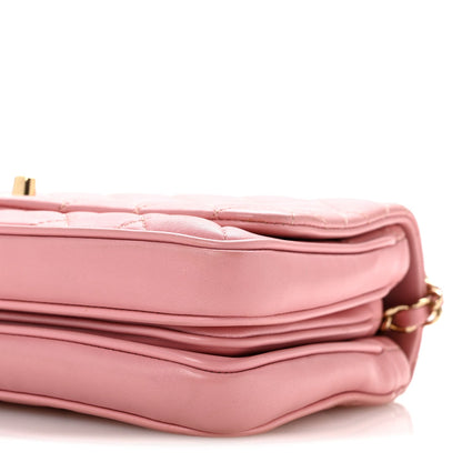 Lambskin Quilted Small Citizen Chic Flap Pink