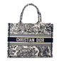 Canvas Embroidered Medium Dioriviera Toile De Jouy Book Tote Blue