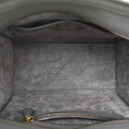 Baby Drummed Calfskin Micro Luggage Kohl