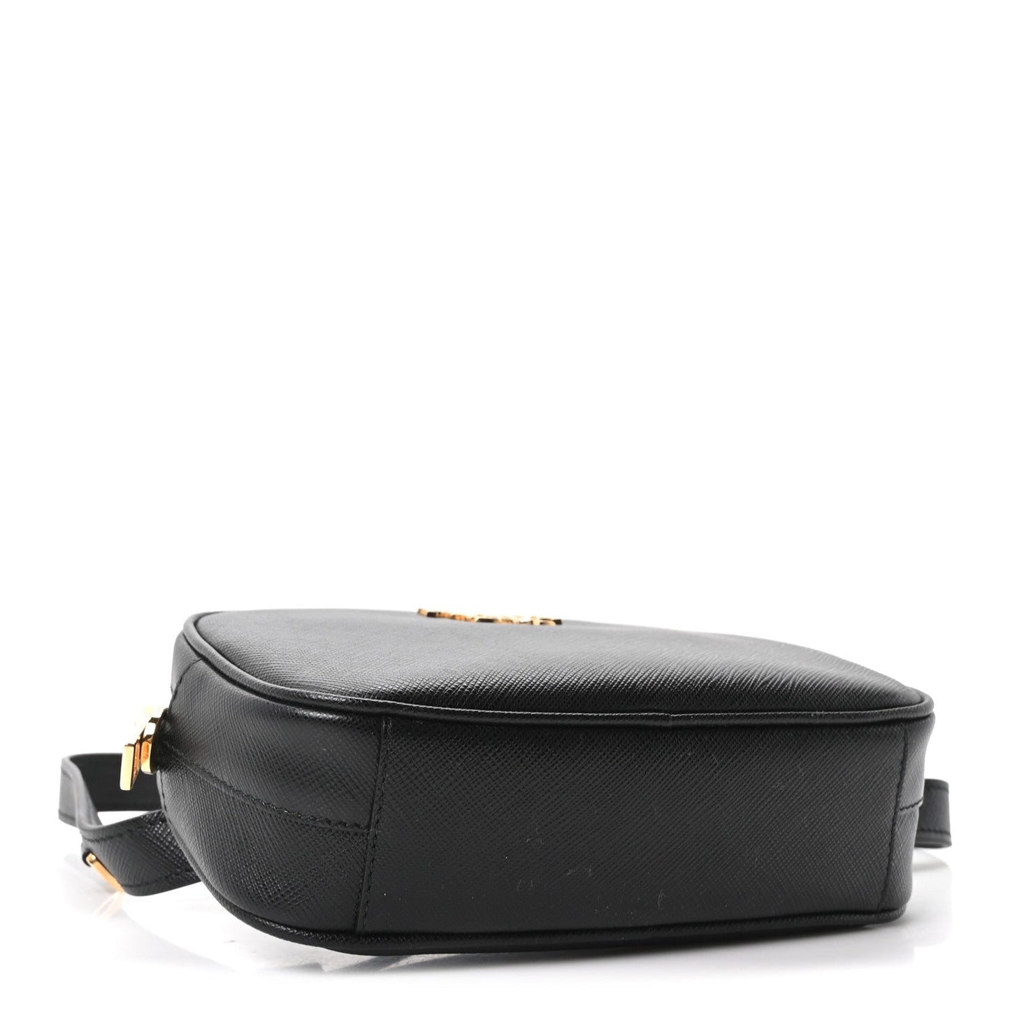 Saffiano Lux Metal Belt Bag Black