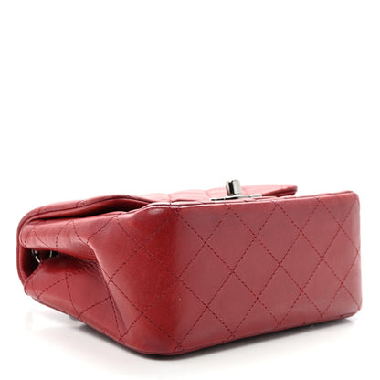 Lambskin Quilted Mini Square Flap Red