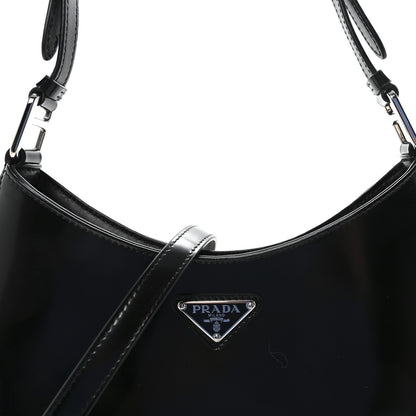Spazzolato Cleo Adjustable Strap Shoulder Bag  Black