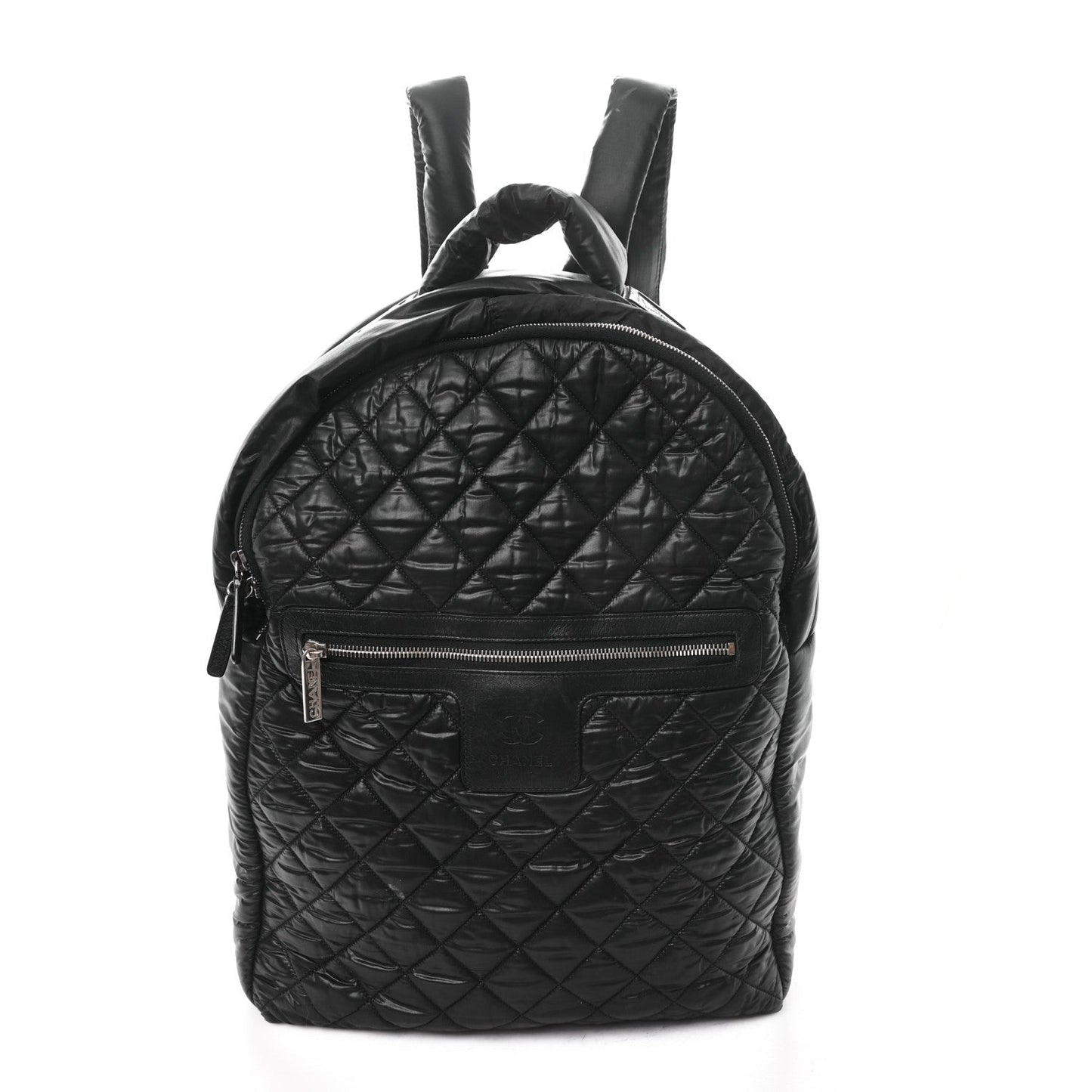 Nylon Quilted Coco Cocoon Backpack Black