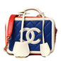 Caviar Quilted Small CC Filigree Vanity Case Blue White Red
