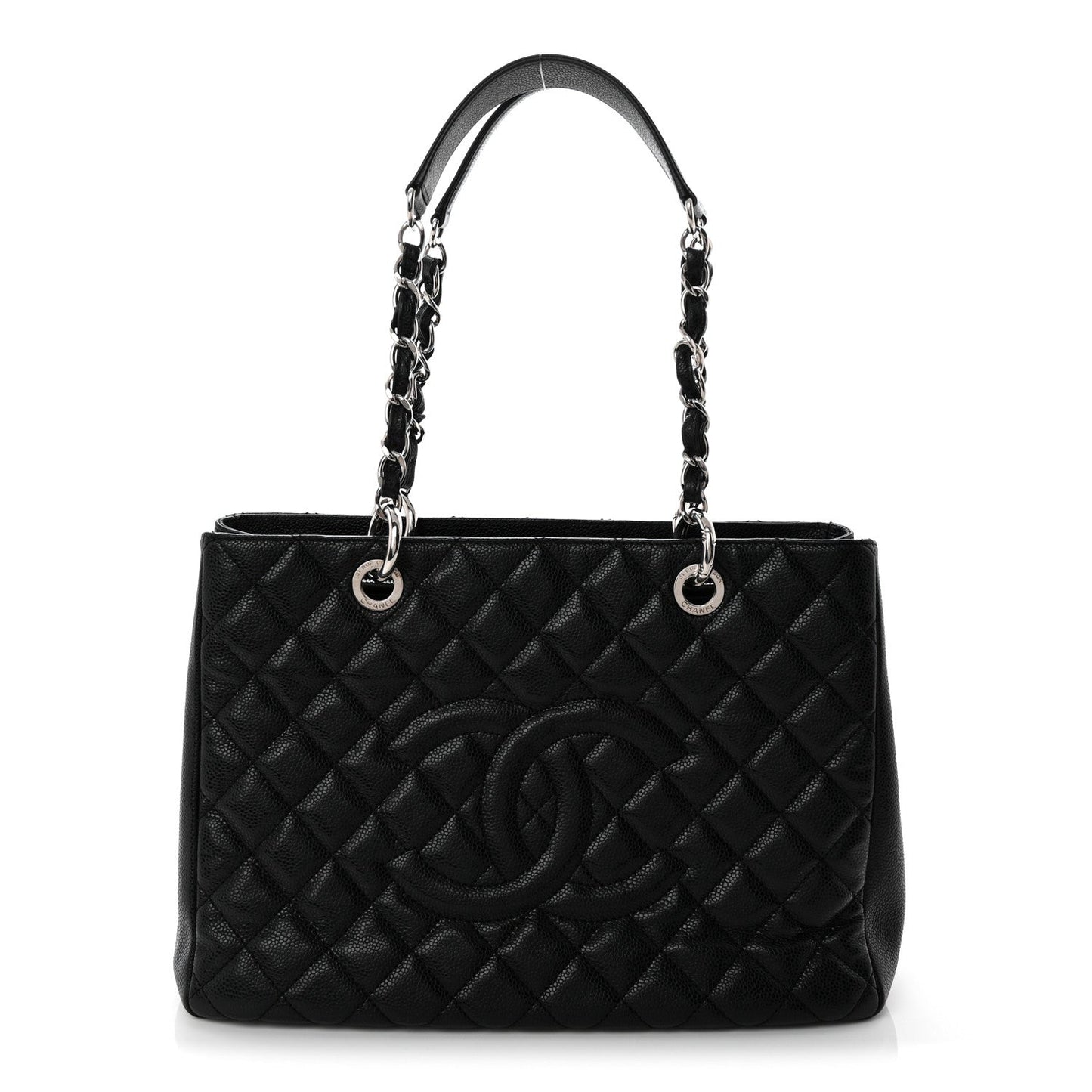 Caviar Quilted Grand Shopping Tote GST Black