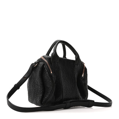Pebbled Lambskin Rockie Black Rose Gold Hardware