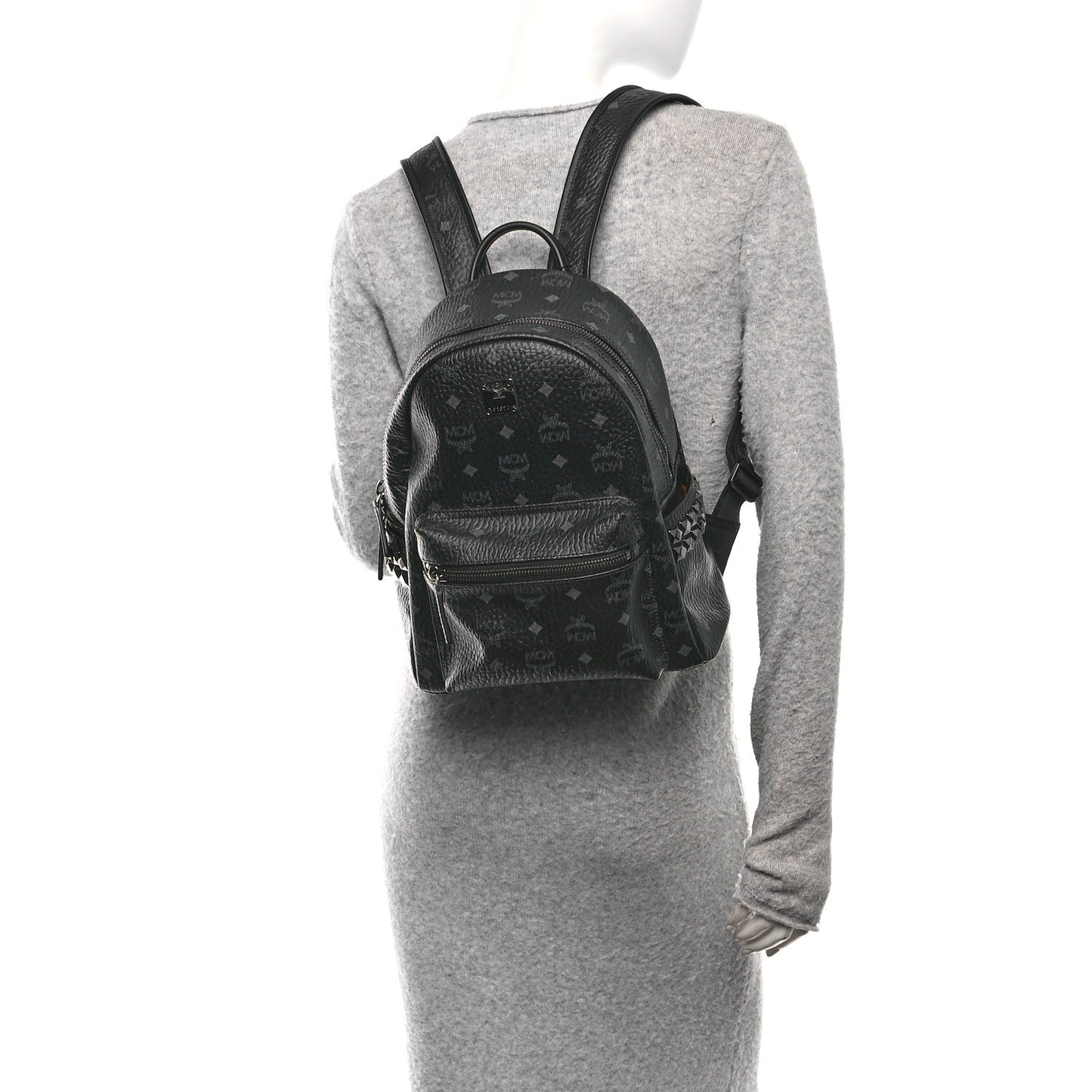 Visetos Medium Side Studs Stark Backpack Black