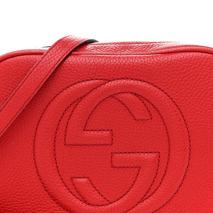 Pebbled Calfskin Small Soho Disco Bag Tabasco Red