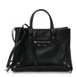 Grained Calfskin Papier Mini A4 Zip Around Tote Black