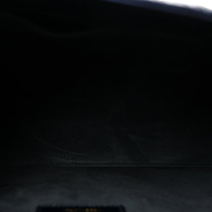Metallic Calfskin Cannage Medium Lady Dior Blue