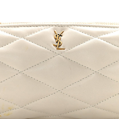 Lambskin Monogram Mini Sade Tube Bag Crema Soft