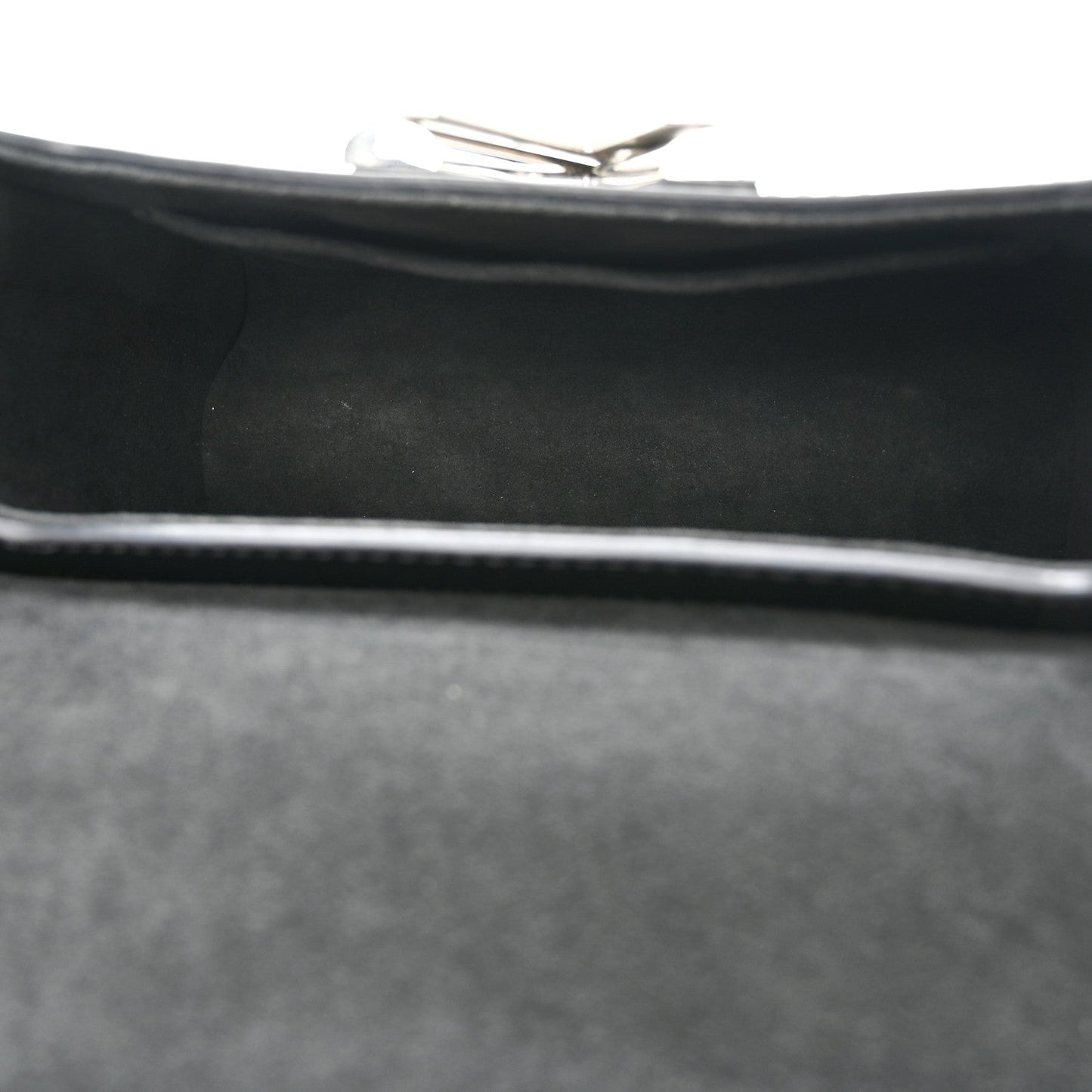 Epi Monogram Spaceship Embossed Twist Shoulder Bag PM Black