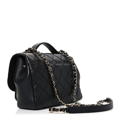 Caviar Quilted Medium Business Affinity Flap Black