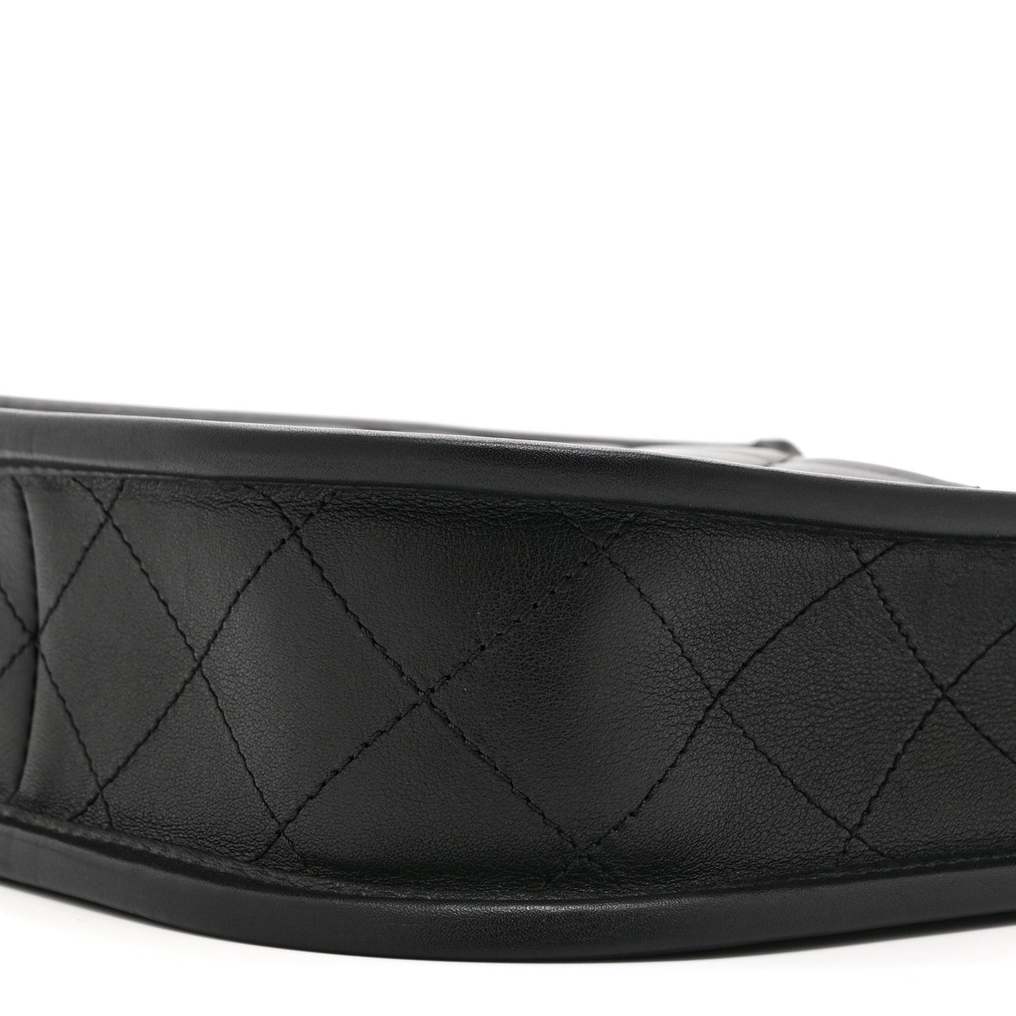 Calfskin Quilted Small Hobo Black