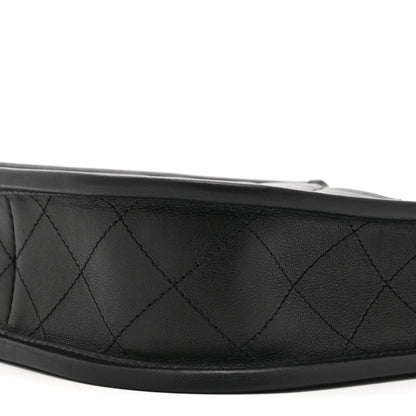 Calfskin Quilted Small Hobo Black